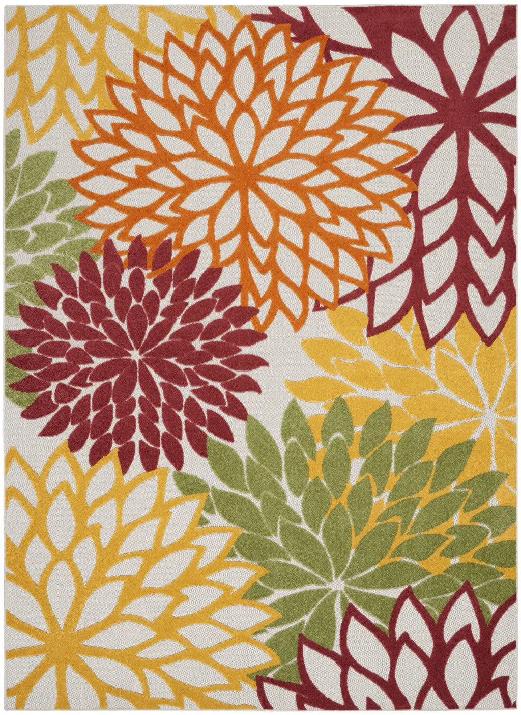 12' X 15' Red And Ivory Indoor Outdoor Area Rug - GreatEagleInc