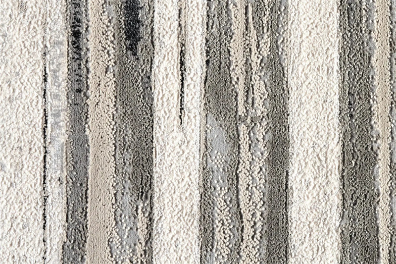 12' X 15' Silver Gray And Black Abstract Stain Resistant Area Rug Homeroots Home Decor