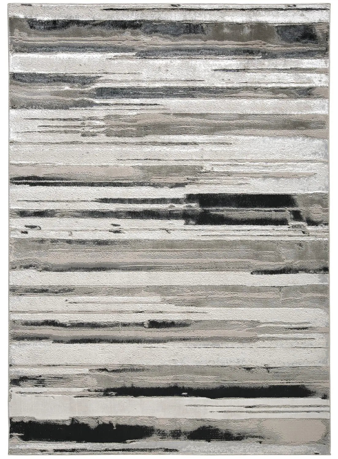 12' X 15' Silver Gray And Black Abstract Stain Resistant Area Rug Homeroots Home Decor