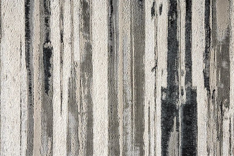 12' X 15' Silver Gray And Black Abstract Stain Resistant Area Rug Homeroots Home Decor