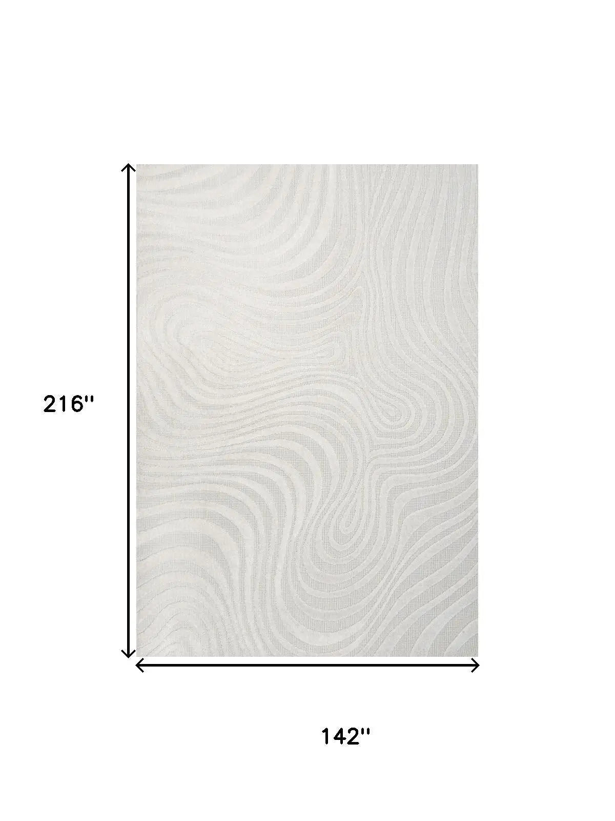 12' X 18' Cream And Ivory Abstract Indoor Outdoor Area Rug Homeroots Outdoor