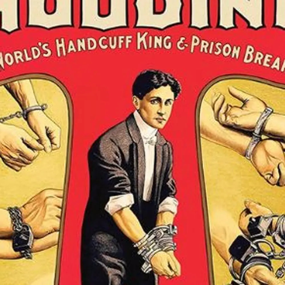 12" X 18" Houdini Handcuff King Vintage Magic Poster Wall Art Homeroots Home Decor
