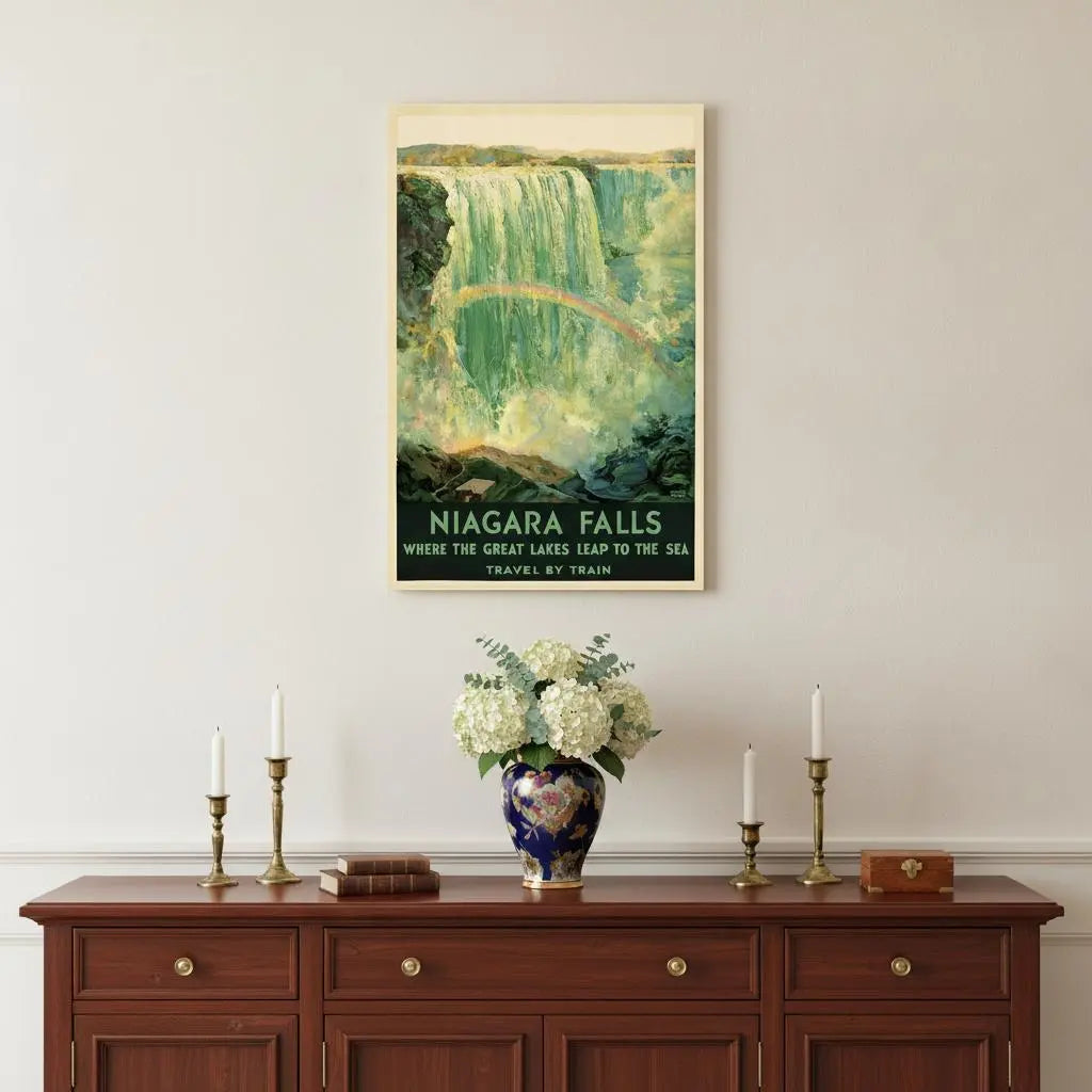 12" X 18" Niagra Falls New York C1920S Vintage Travel Poster Wall Art Homeroots Home Decor