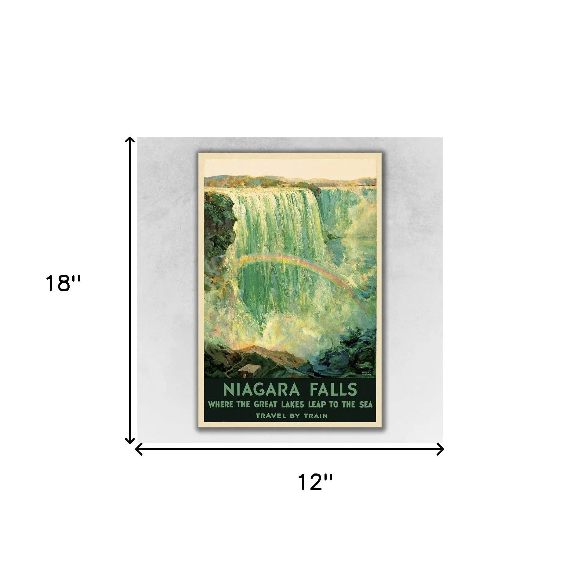 12" X 18" Niagra Falls New York C1920S Vintage Travel Poster Wall Art Homeroots Home Decor