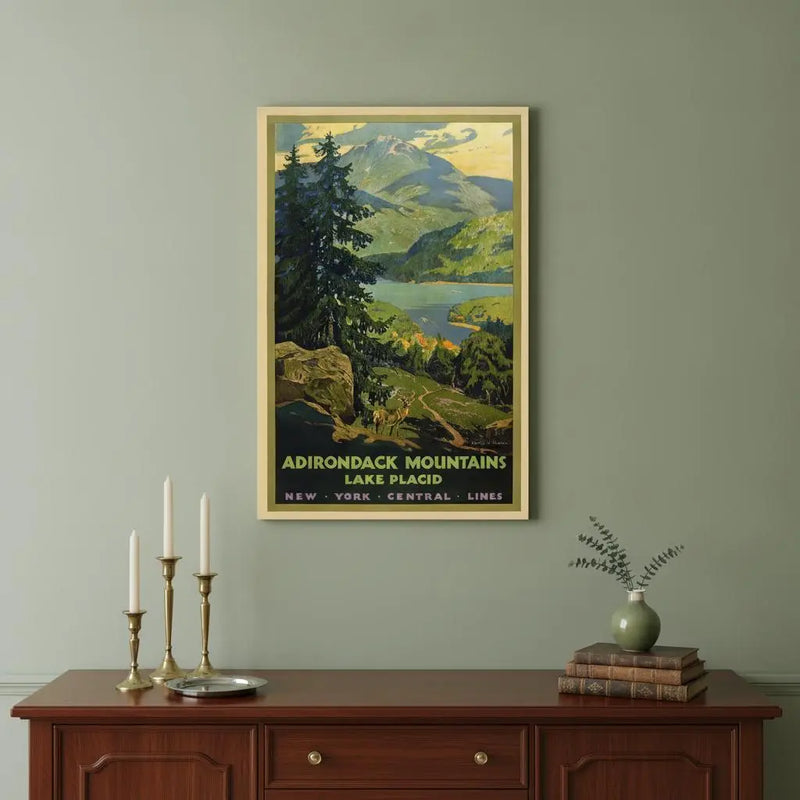 12" X 18" Vintage 1920S Adirondack Mountains Wall Art Homeroots Home Decor