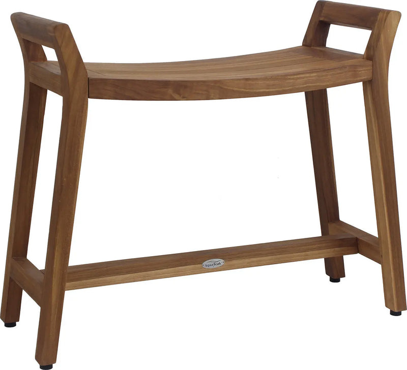 12" X 32" Brown Teak Rectangular Shower Bench Homeroots Bed & Bath