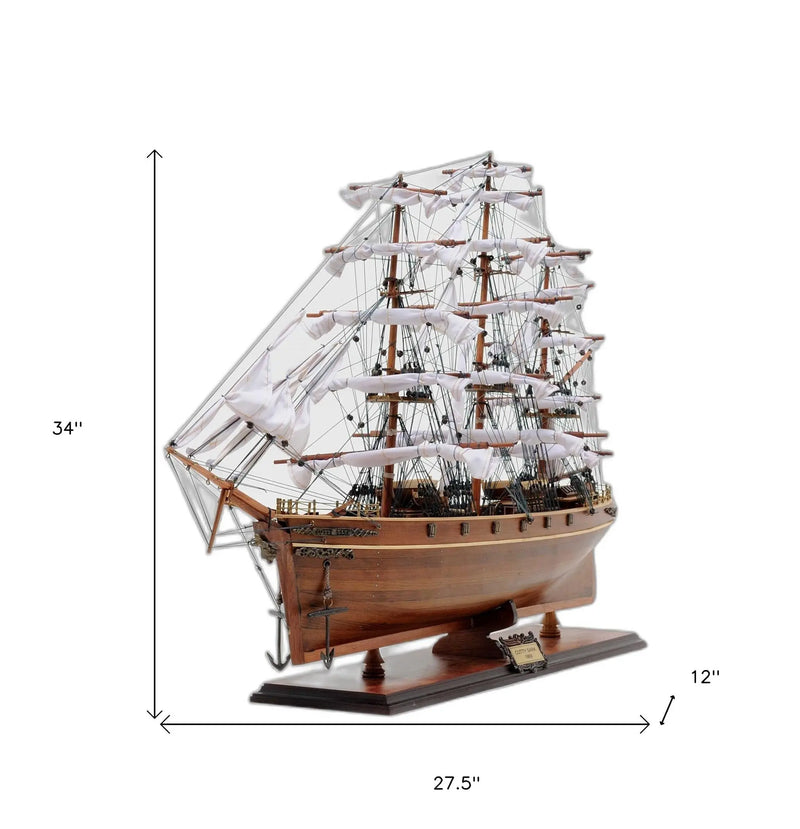 12" X 34" X 27.5" Cutty Sark Homeroots Home Decor