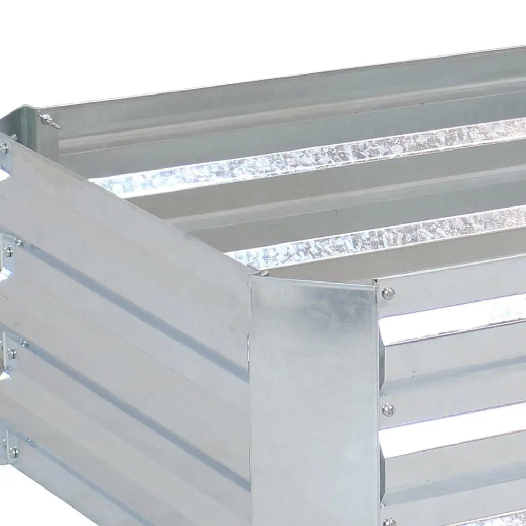 12" X 48" Silver Metal Rectangular Raised Garden Bed Homeroots Outdoor