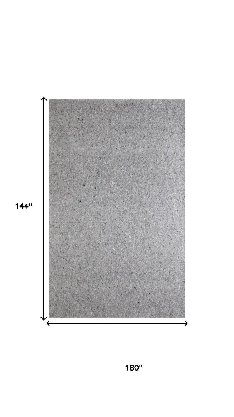 12' x 15' Gray Non Slip Rug Pad Homeroots Home Decor