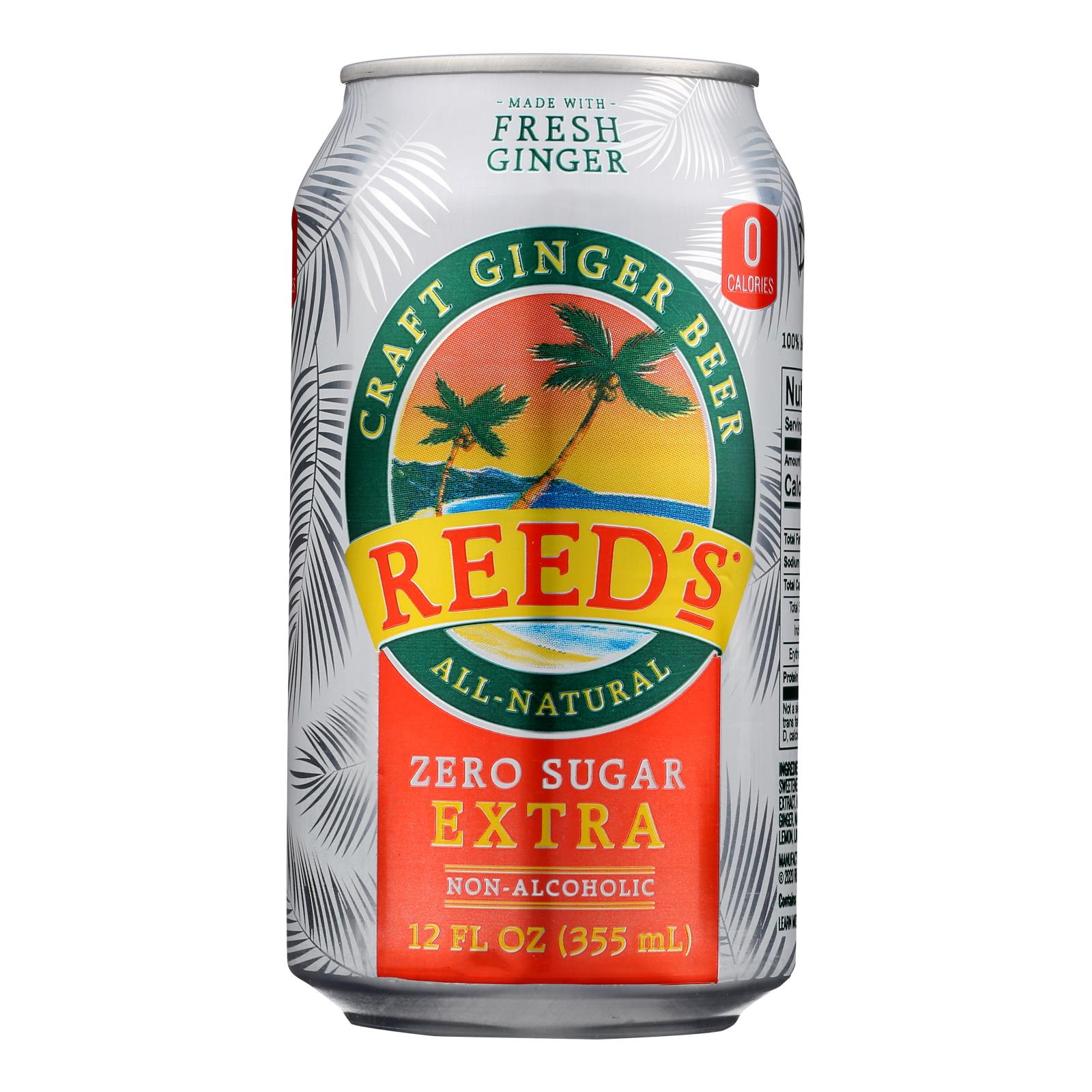 Reed's - Ginger Beer 652 0 Sugar - Case Of 6 - 4/12 Fz - GreatEagleInc