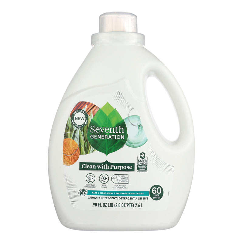 Seventh Generation - Liquid Laundry Sage+cedar - Case Of 4-90 Fz