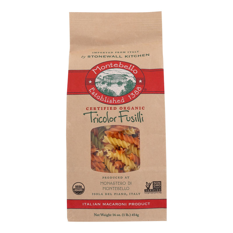 Montebello - Pasta Tricolor Fusill - Case Of 12-16 Oz