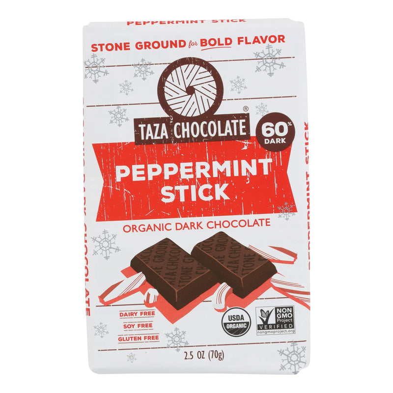 Taza Chocolates® Taza Chocolate Organic Peppermint Sticks Stone Ground - Case Of 10 - 2.5 Oz