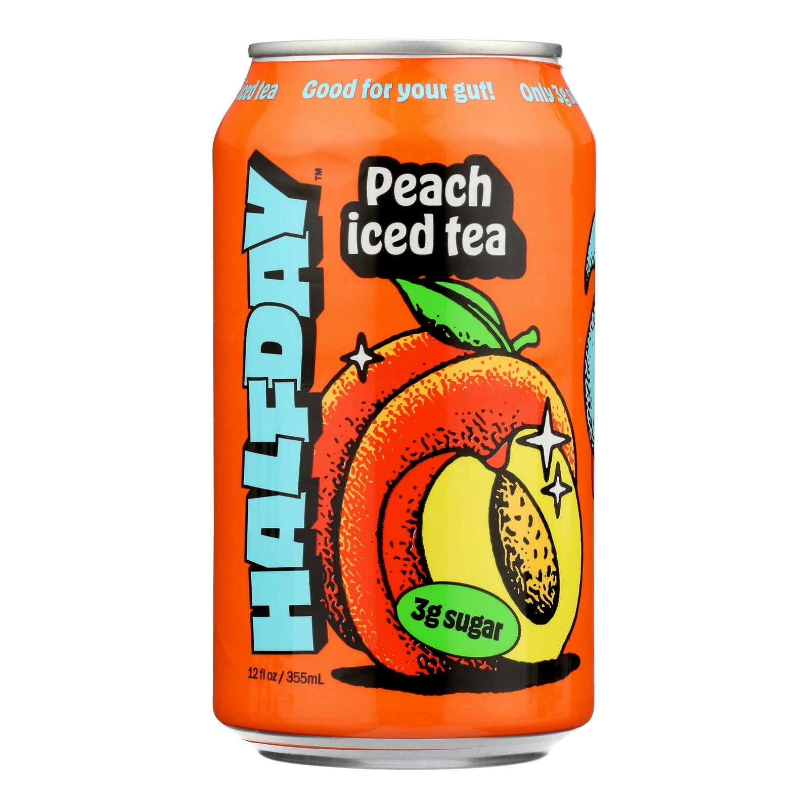 Halfday - Tonic Peach Green Tea - Case Of 12-12 Fz - GreatEagleInc