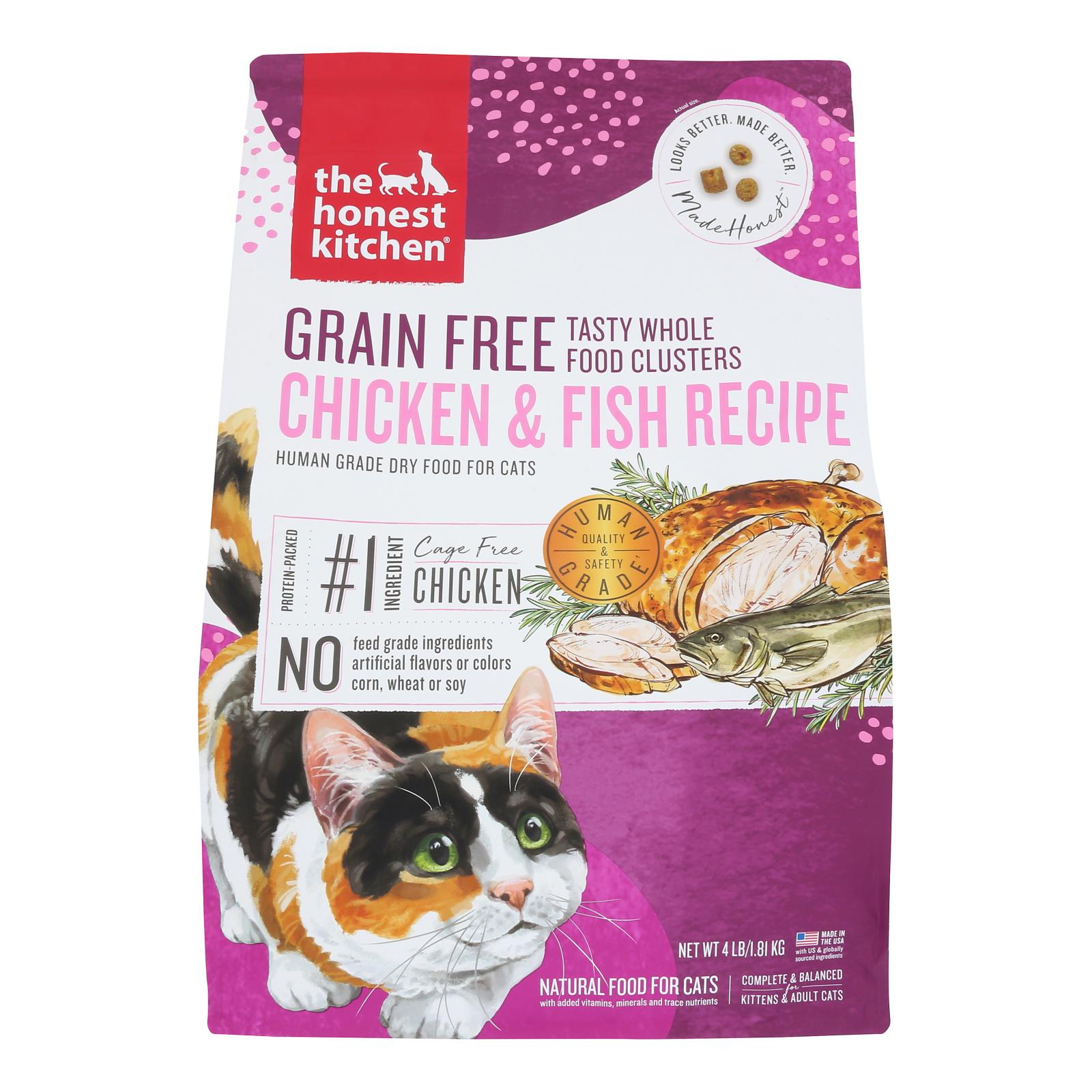 The Honest Kitchen - Cat Fd Green Fr Chicken Whtfsh - Case Of 8-4 Lb - GreatEagleInc