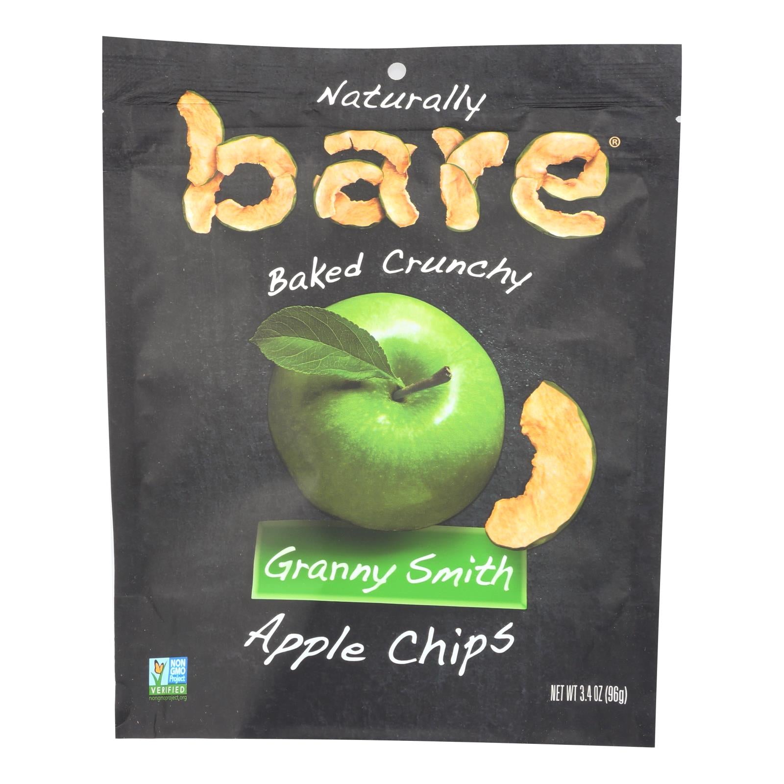 Bare Fruit Apple Chips - Granny Smith - Case Of 12 - 3.4 Oz - GreatEagleInc