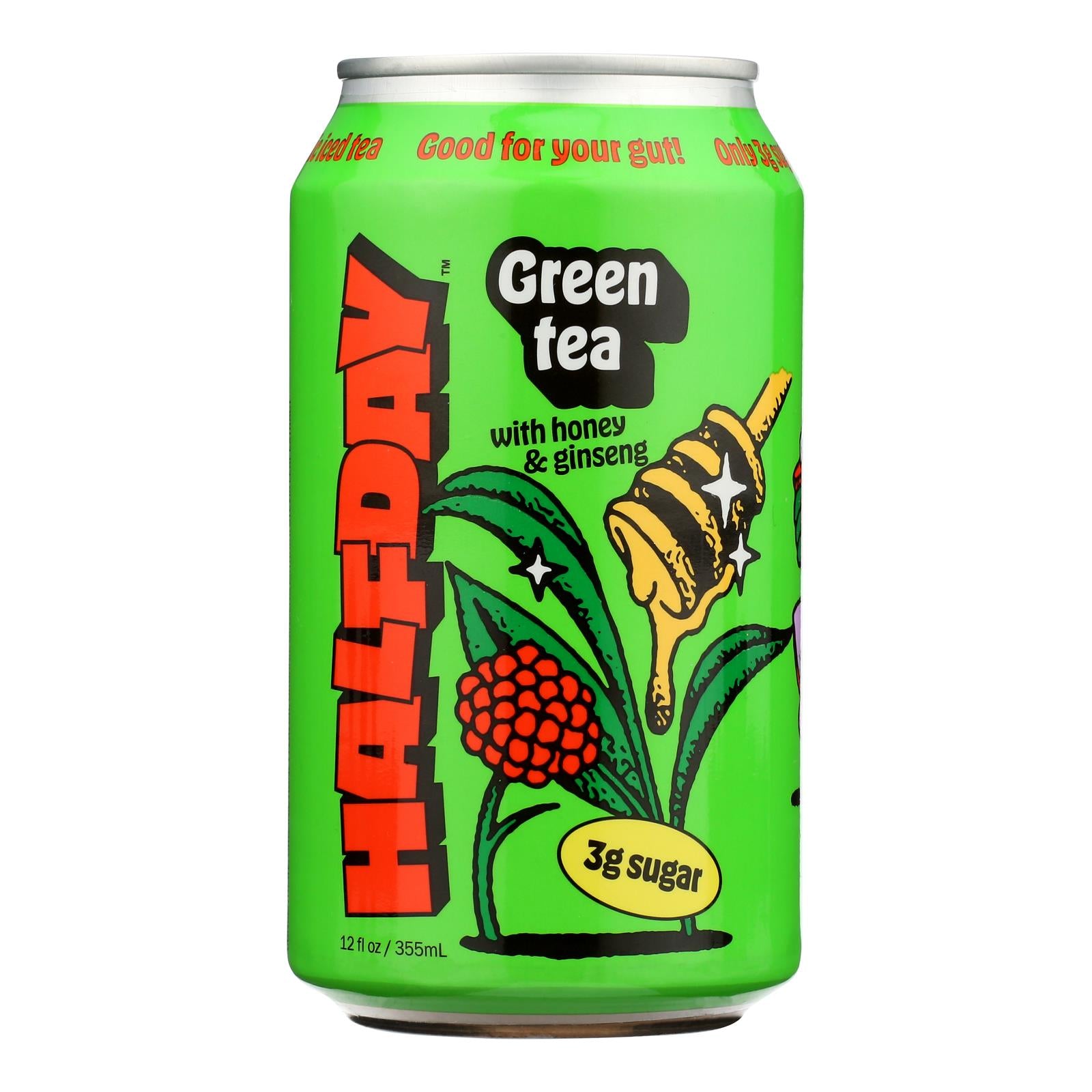 Halfday - Tonic Green Tea Honey Gnsng - Case Of 12-12 Fz - GreatEagleInc