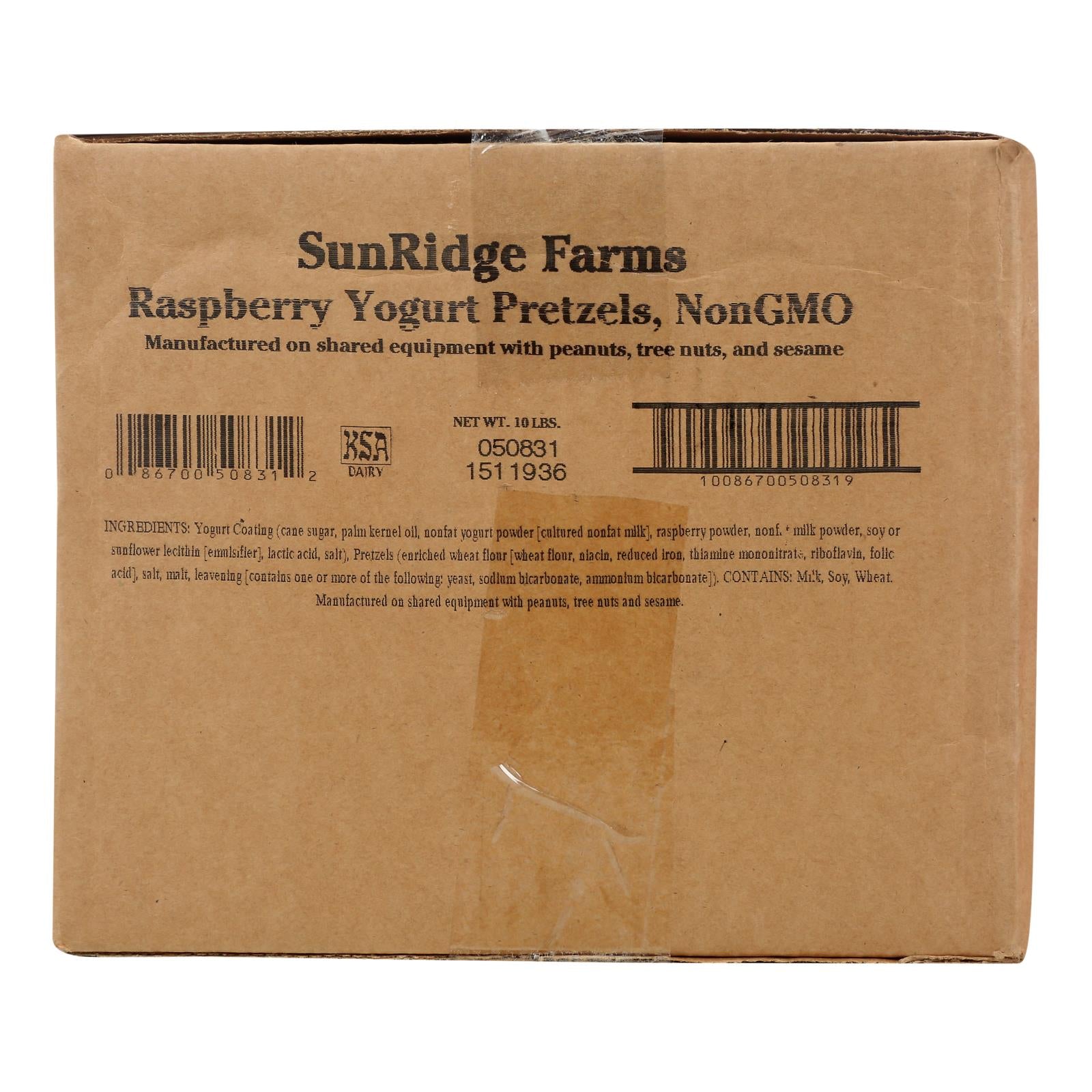 Sunridge Farms All Natural Raspberry Yogurt Pretzels - Single Bulk Item - 10lb - GreatEagleInc