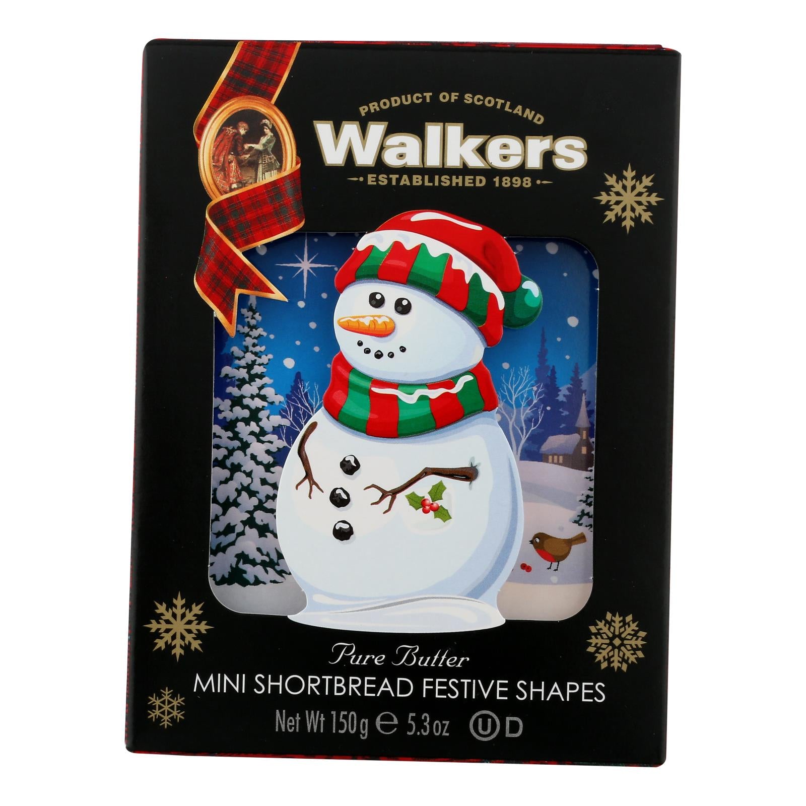 Walkers Shortbread - Cookie 3d Snowman Carton - Case Of 10-5.3 Oz - GreatEagleInc