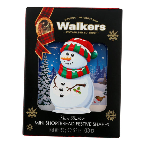 Walkers Shortbread - Cookie 3d Snowman Carton - Case Of 10-5.3 Oz - GreatEagleInc