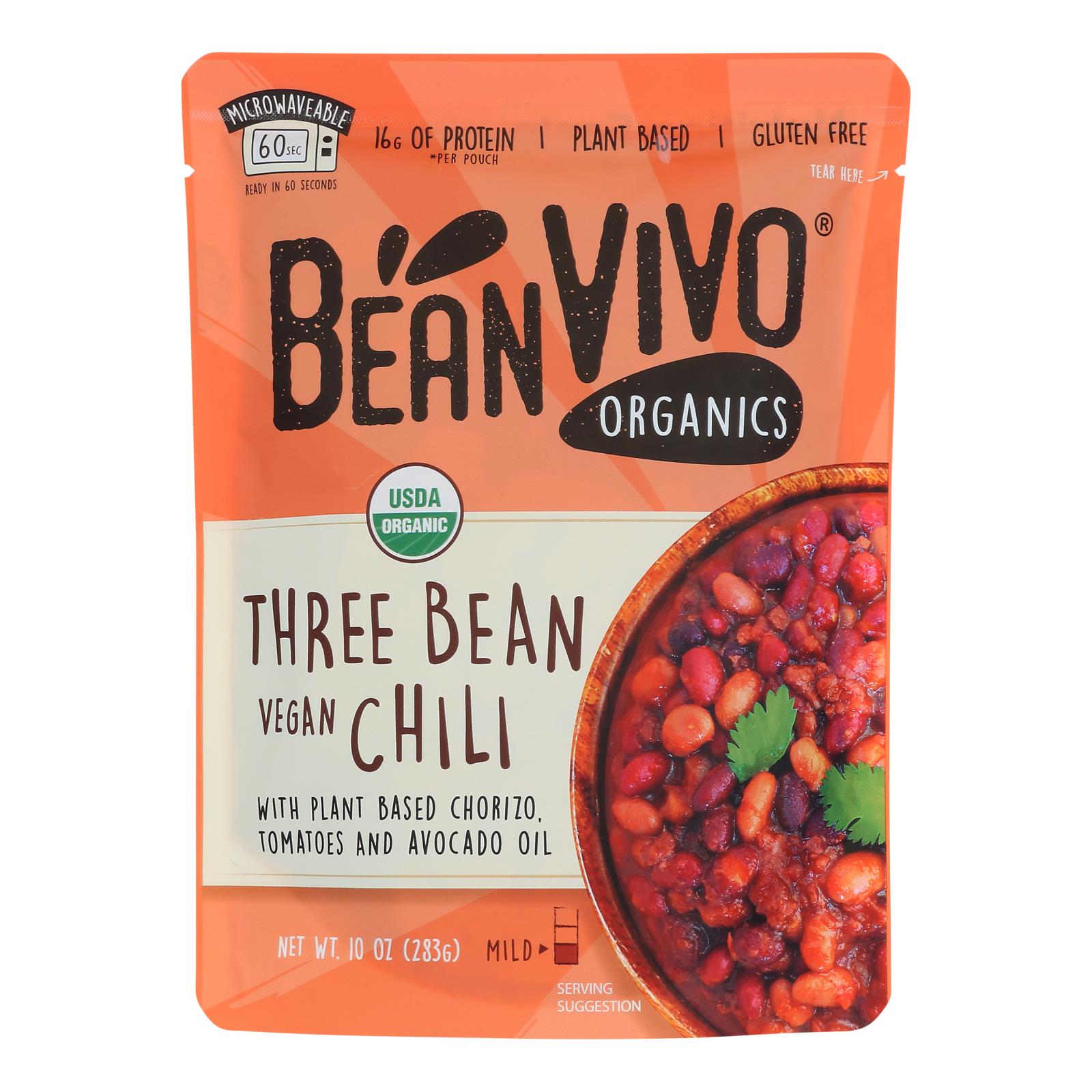 Bean Vivo - Chili 3 Bean Vegan - Case Of 6-10 Oz - GreatEagleInc