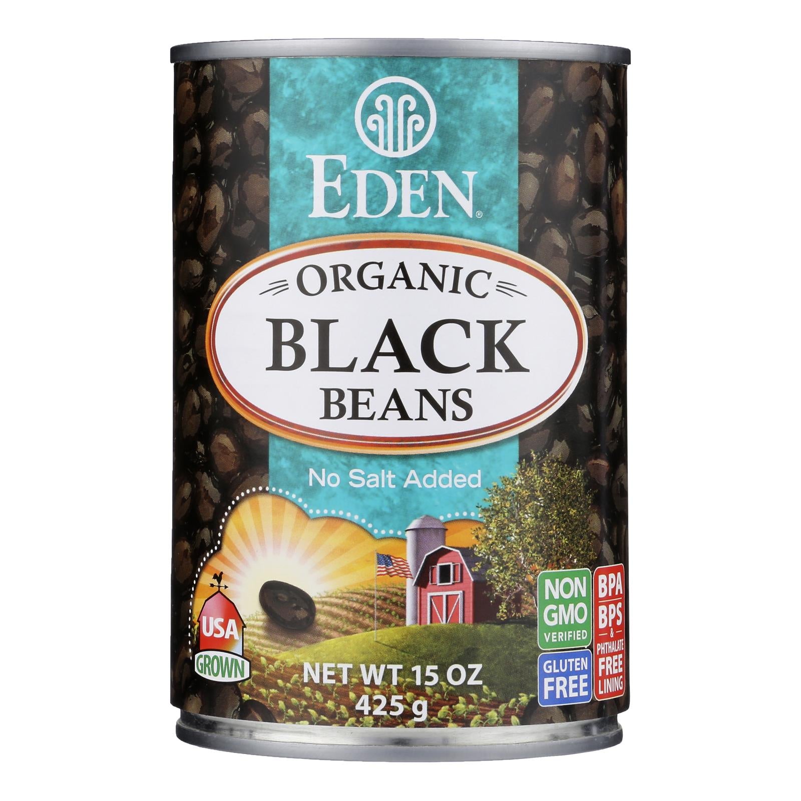 Eden Foods Organic Black Beans - Case Of 12 - 15 Oz. - GreatEagleInc