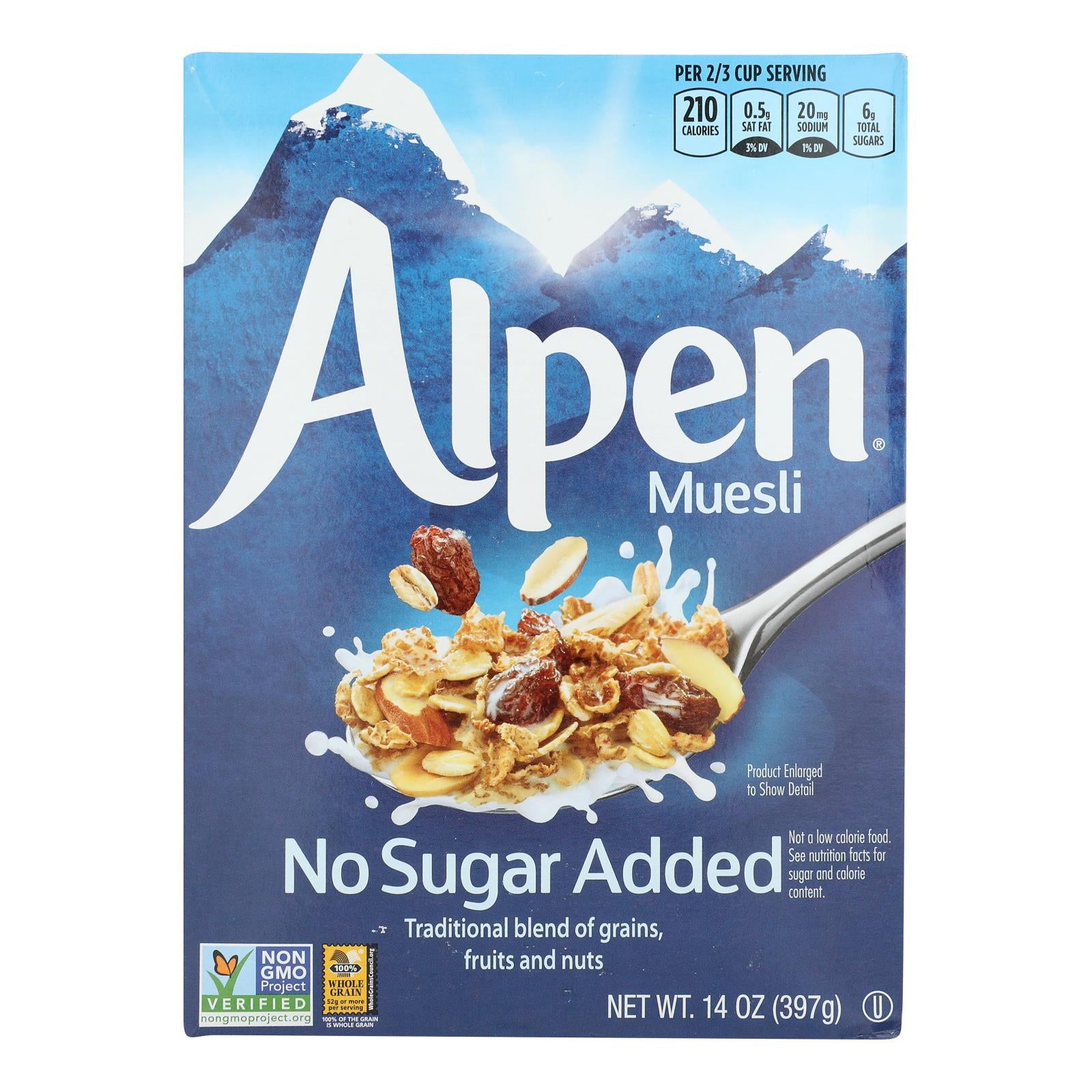 Alpen No Added Sugar Muesli Cereal - Case Of 12 - 14 Oz. - GreatEagleInc
