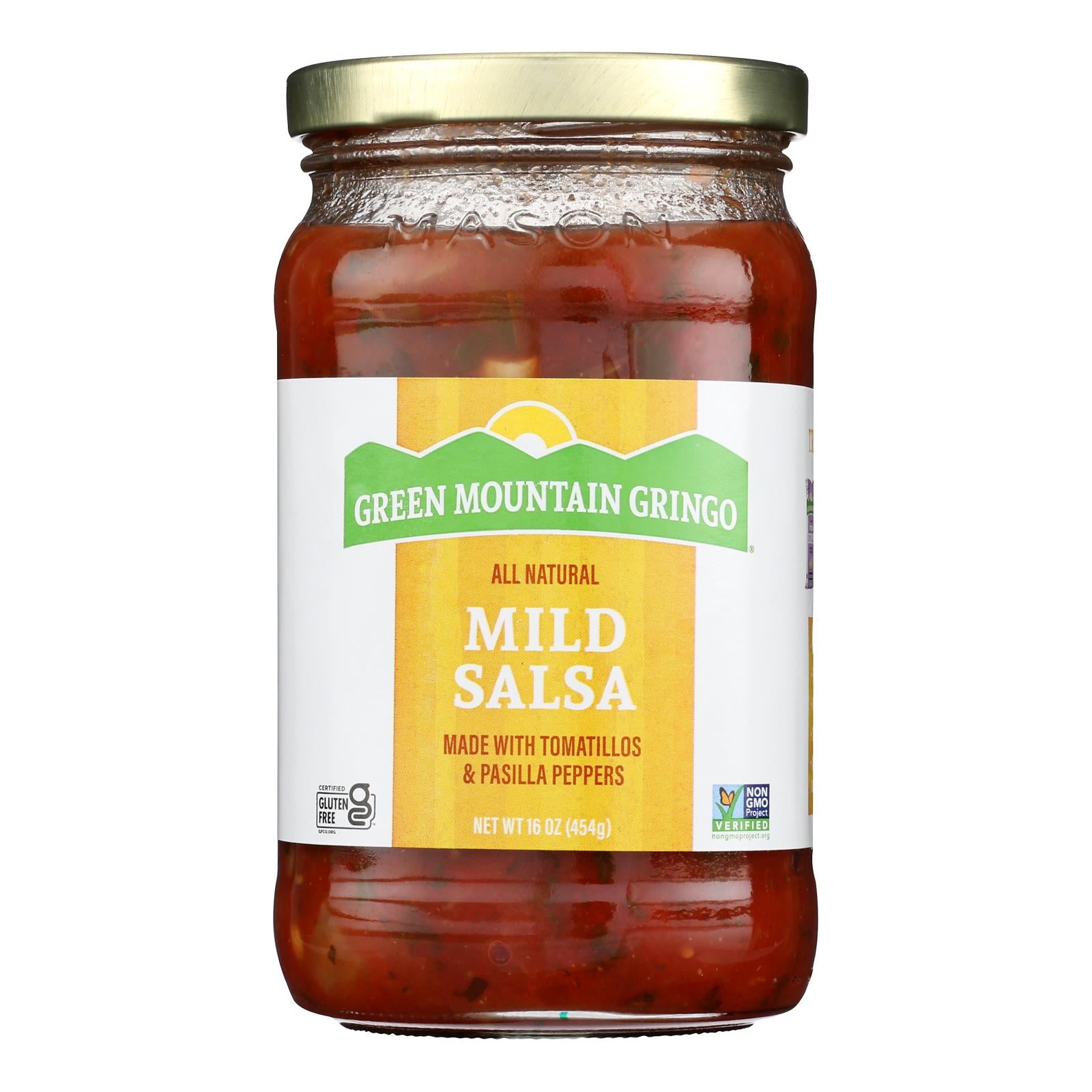 Green Mountain Gringo Mild Salsa - Case Of 12 - 16 Oz. - GreatEagleInc