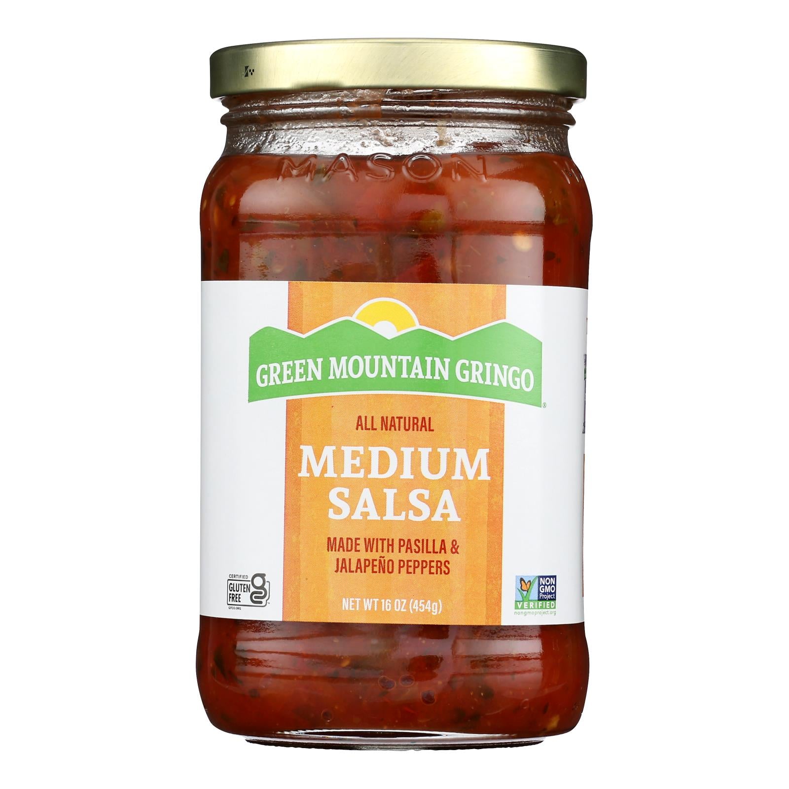 Green Mountain Gringo Medium Salsa - Case Of 12 - 16 Oz. - GreatEagleInc