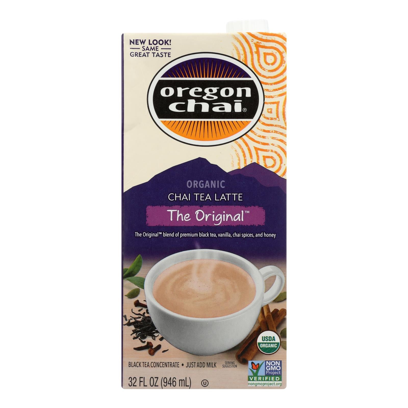 Oregon Chai Tea Latte Concentrate - The Original - Case Of 6 - 32 Fl Oz. - GreatEagleInc