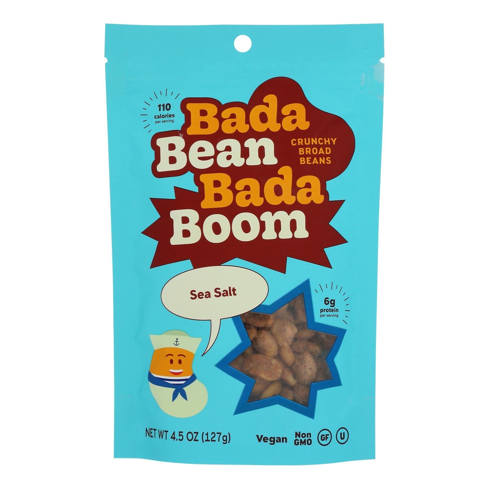 Bada Bean Bada Boom - Crunchy Beans Sea Salt - Case Of 6-4.5 Oz - GreatEagleInc