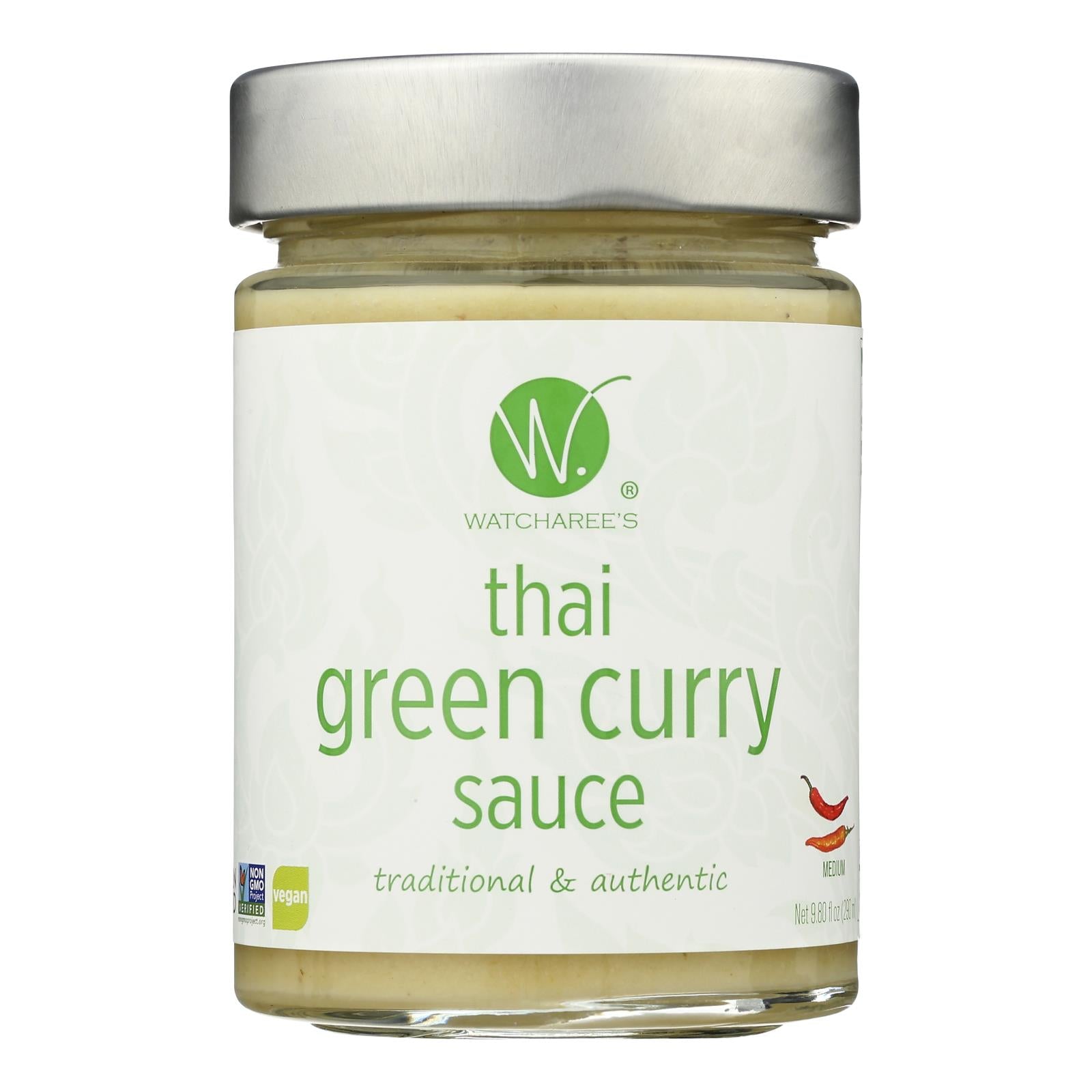 Watcharee's - Sauce Thai Green Curry - Case Of 6-9.8 Fz - GreatEagleInc
