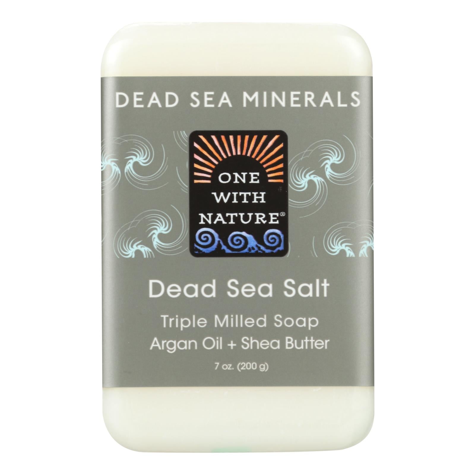 One With Nature Dead Sea Mineral Dead Sea Salt Soap - 7 Oz - GreatEagleInc