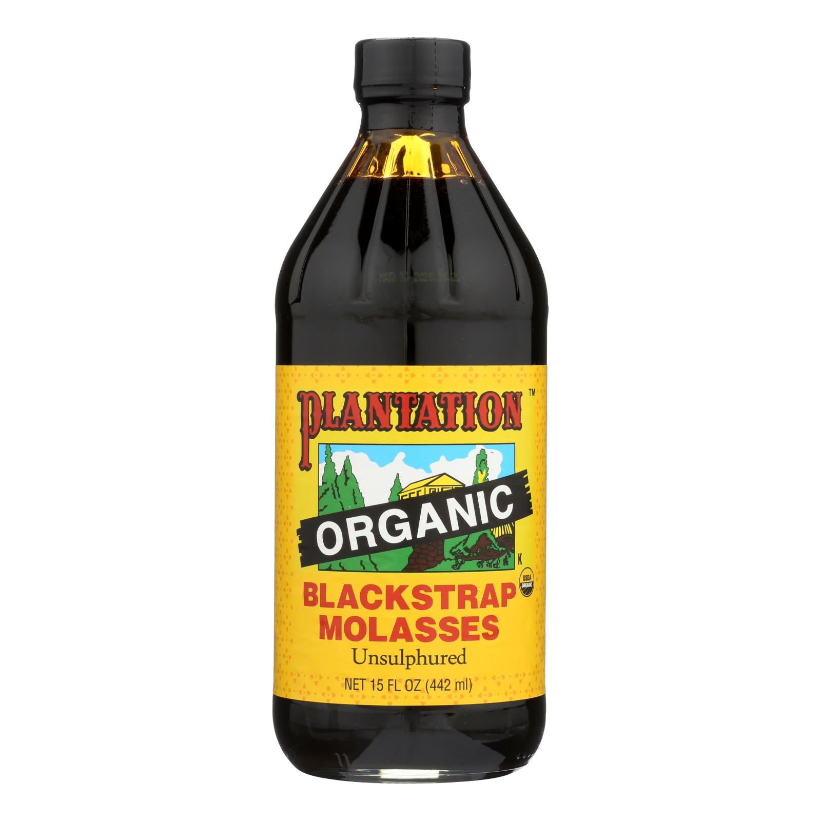 Plantation Organic Blackstrap Molasses Syrup - Case Of 12 - 15 Oz. - GreatEagleInc
