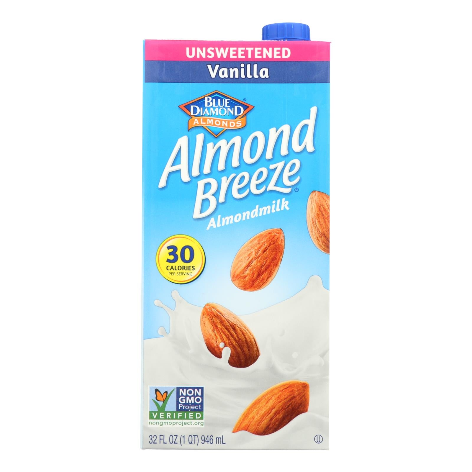 Almond Breeze - Almond Milk - Unsweetened Vanilla - Case Of 12 - 32 Fl Oz. - GreatEagleInc