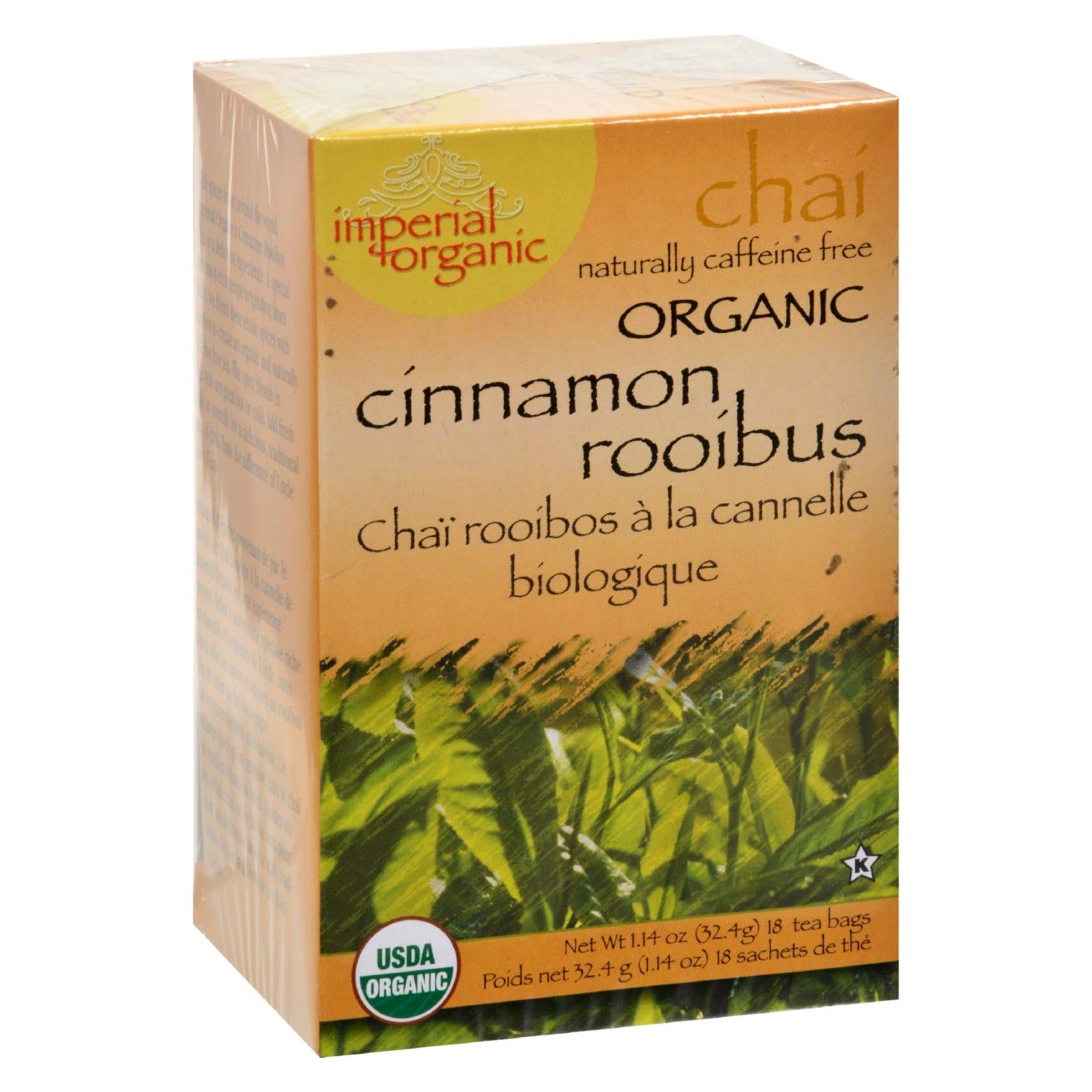 Uncle Lee's Imperial Organic Cinnamon Rooibus Chai Tea - 18 Tea Bags - GreatEagleInc