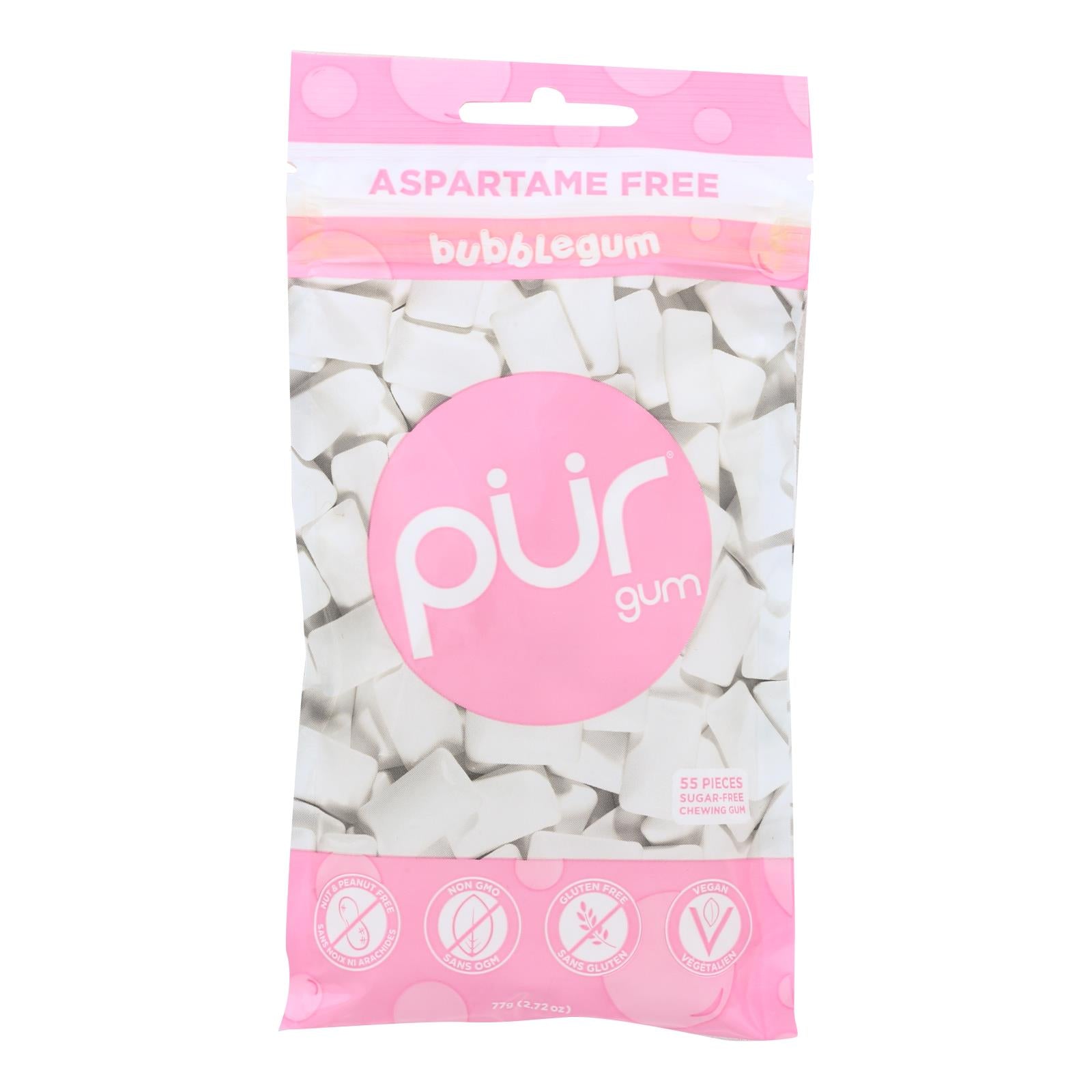 Pur Gum Gum - Bubble - Case Of 12 - 77 Gm - GreatEagleInc