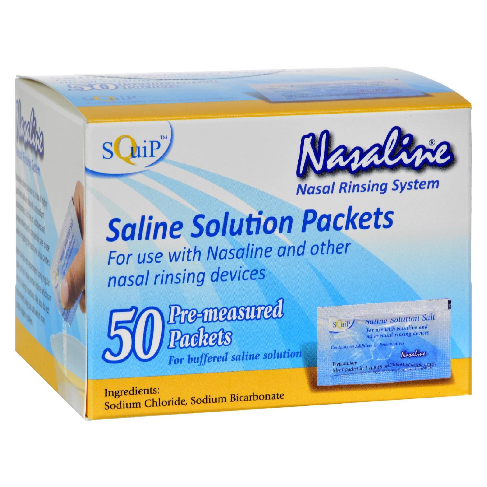 Squip Products Nasaline Salt Pre-measured Packets - 50 Packets - GreatEagleInc