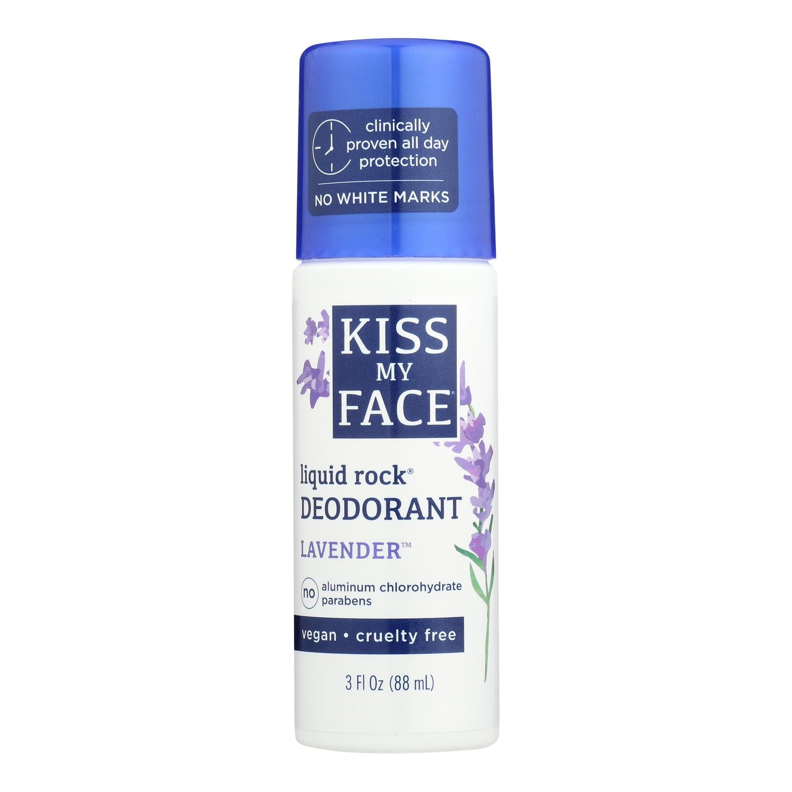 Kiss My Face Deodorant Liquid Rock Roll-on Lavender - 3 Fl Oz - GreatEagleInc
