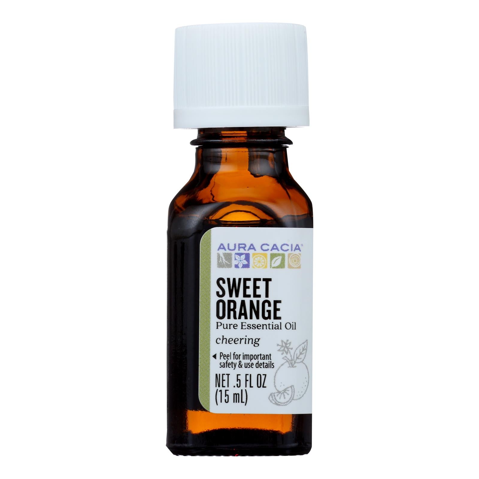 Aura Cacia - Essential Oil Sweet Orange - 0.5 Fl Oz - GreatEagleInc
