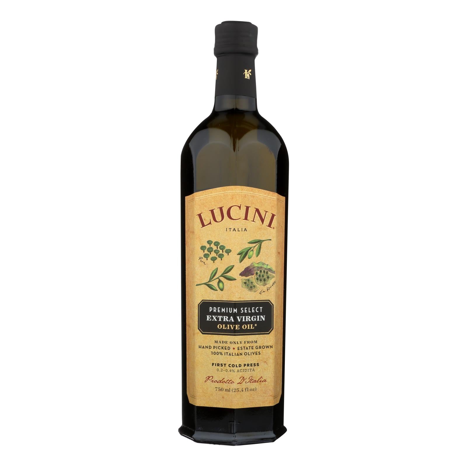 Lucini Italia Premium Select Extra Virgin Olive Oil - Case Of 6 - 25.4 Fl Oz. - GreatEagleInc