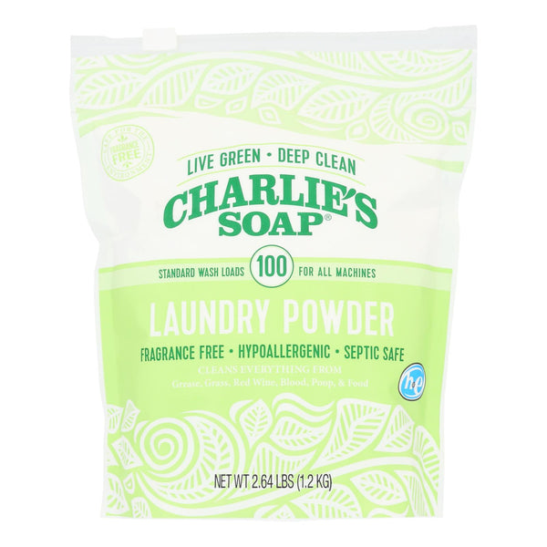 Charlies Soap Laundry Detergent - 100 Loads - Powder - 2.64 Lb - Case Of 6 - GreatEagleInc