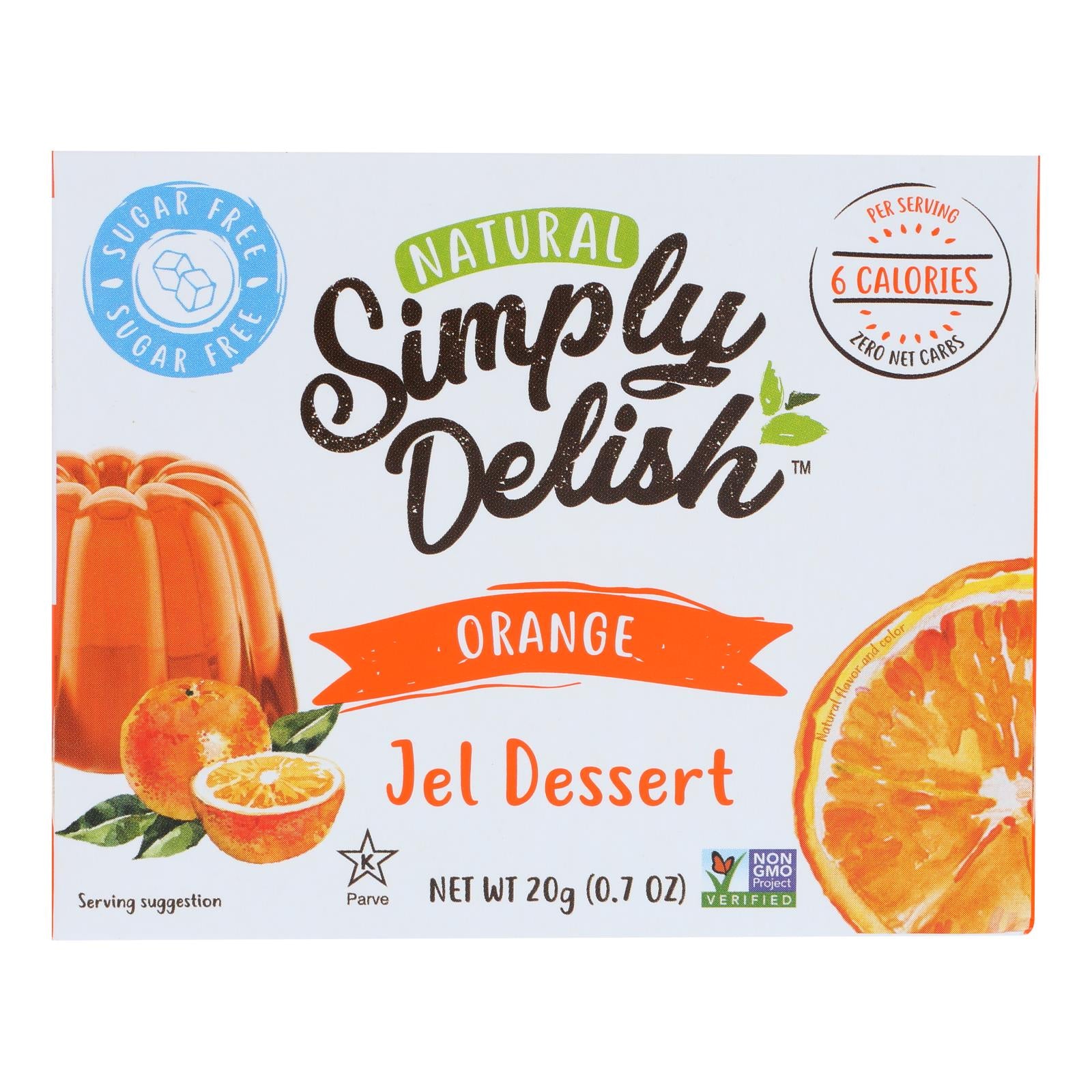 Simply Delish Natural Jel Dessert - Orange - Case Of 6 - 1.6 Oz. - GreatEagleInc