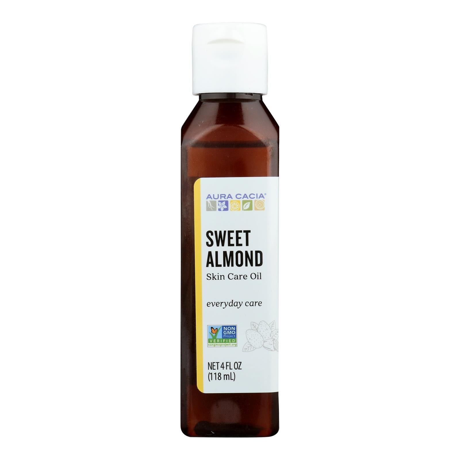 Aura Cacia - Sweet Almond Natural Skin Care Oil - 4 Fl Oz - GreatEagleInc