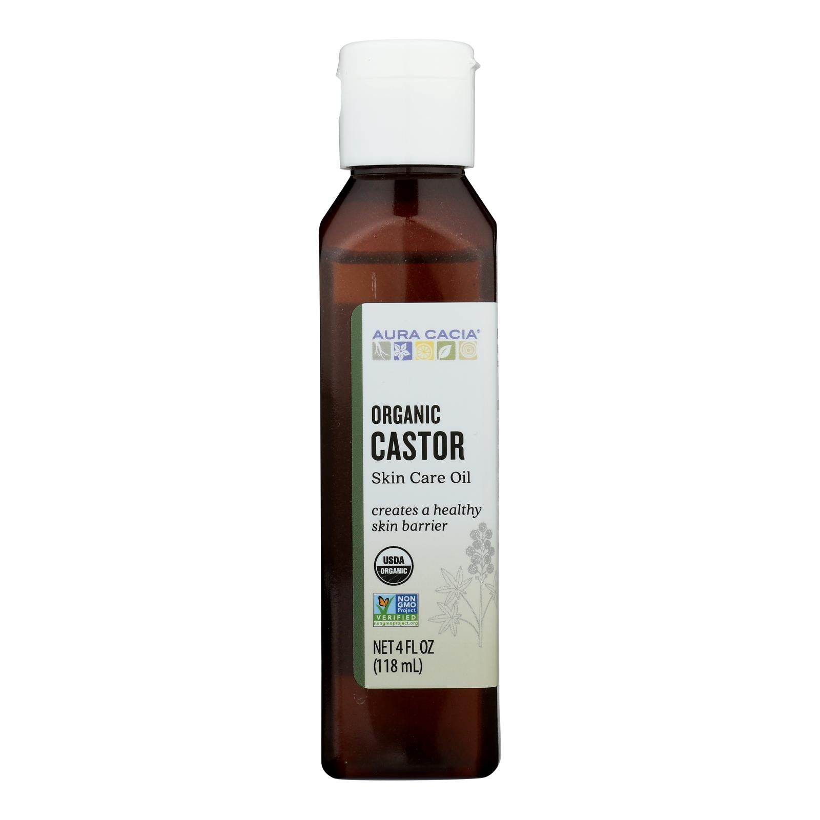Aura Cacia - Skin Care Oil - Organic Castor Oil - 4 Fl Oz - GreatEagleInc