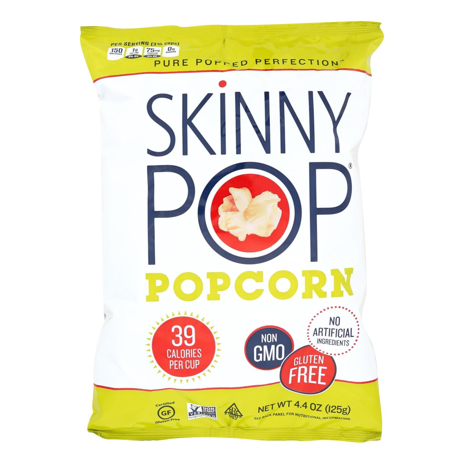 Skinny Pop Popcorn - Original - Case Of 12 - 4.4 Oz. - Eco-Friendly Home & Grocery