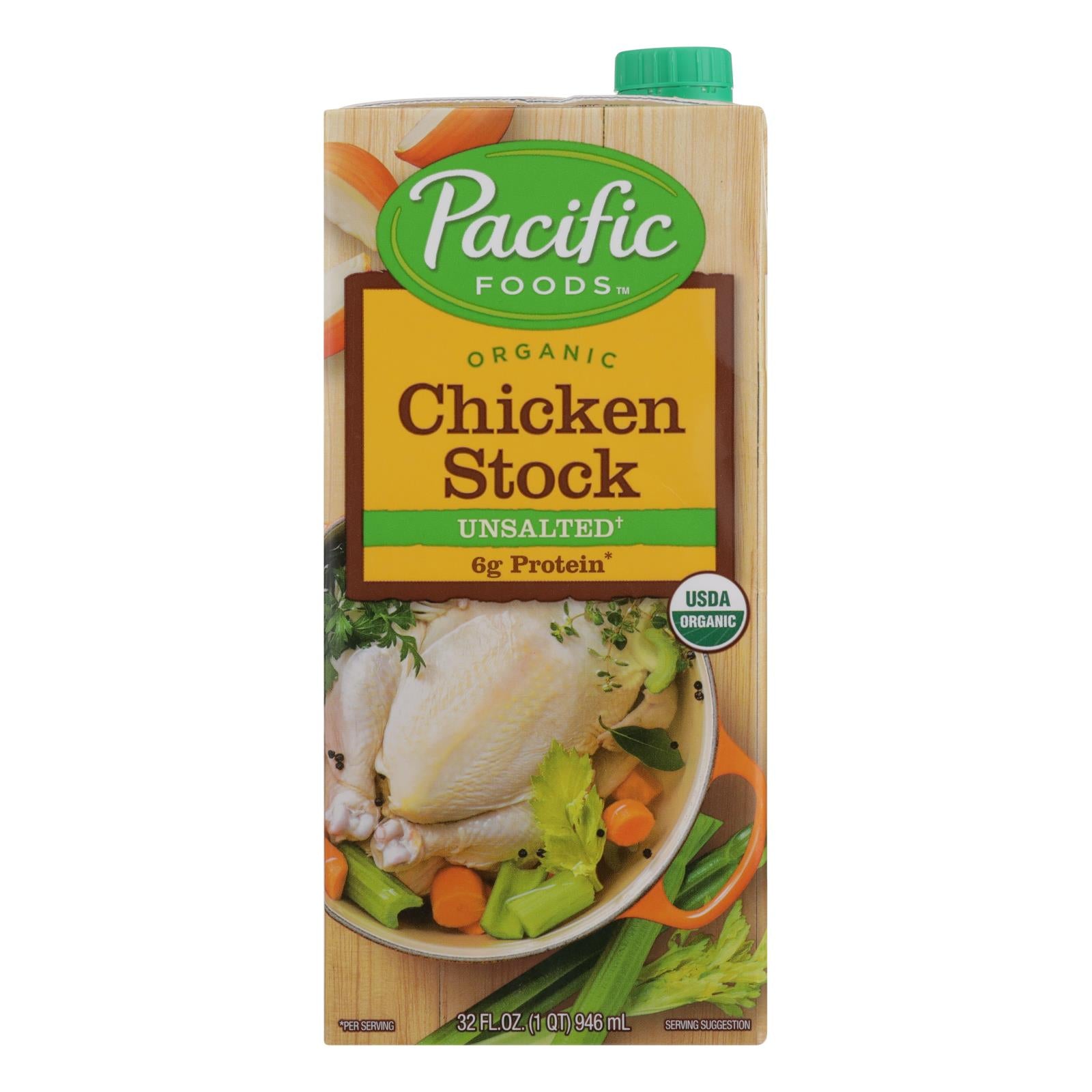 Pacific Natural Foods Simply Stock - Chicken - Case Of 12 - 32 Fl Oz. - GreatEagleInc