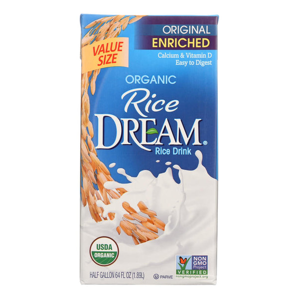 Rice Dream Original Rice Drink - Enriched Organic - Case Of 8 - 64 Fl Oz. - GreatEagleInc