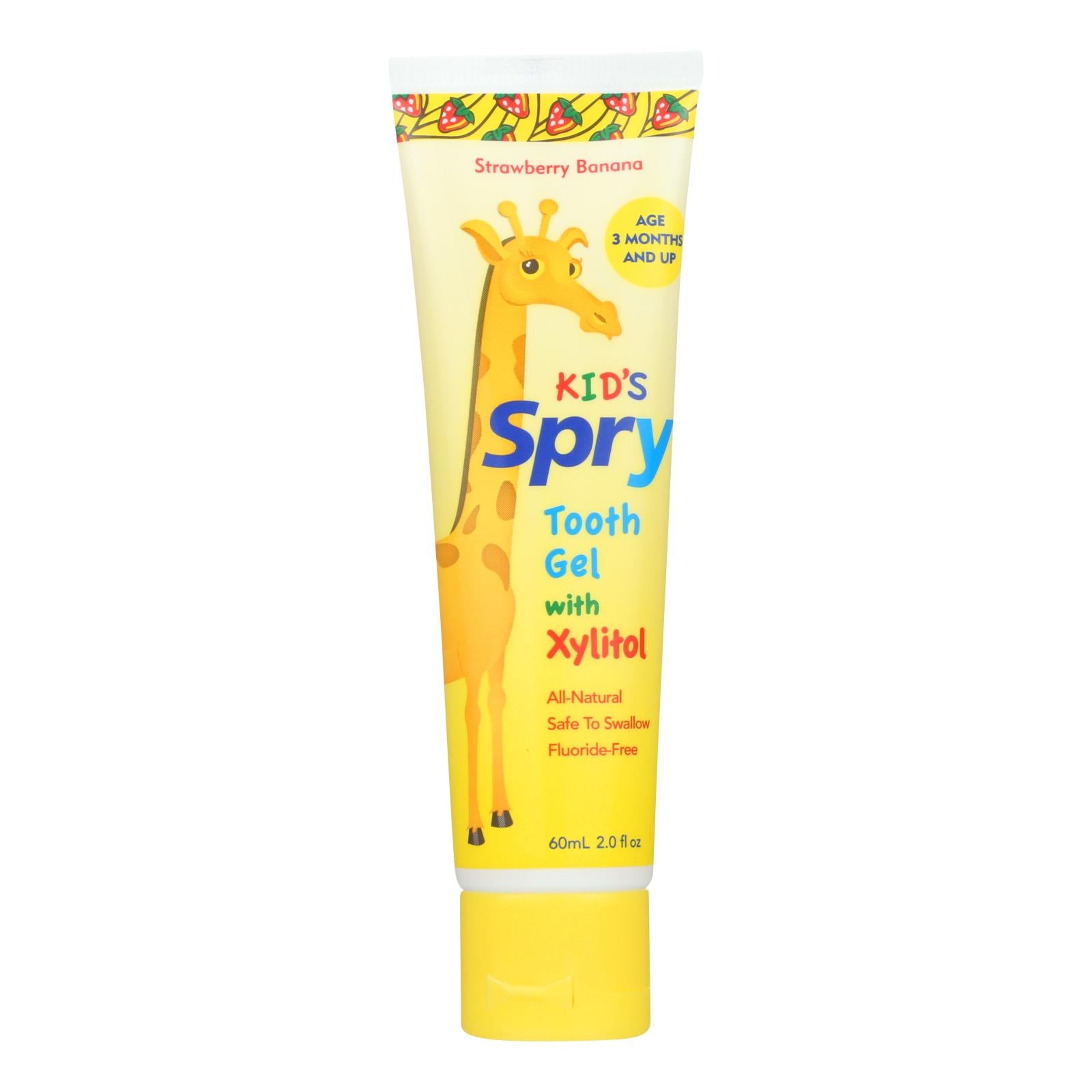 Spry Tooth Gel - Strawberry And Banana - 2 Fl Oz. - Eco-Friendly Home & Grocery