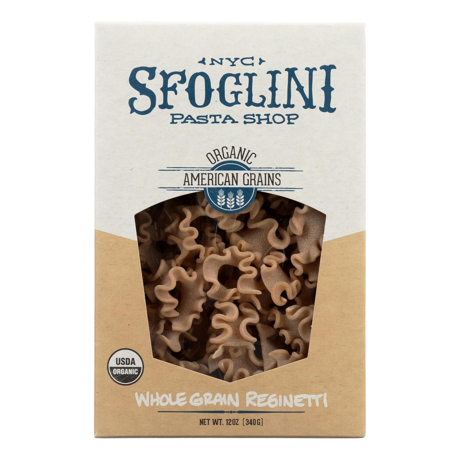 Sfoglini Whole Grain Blend Reginetti - Case Of 6 - 12 Oz. - GreatEagleInc